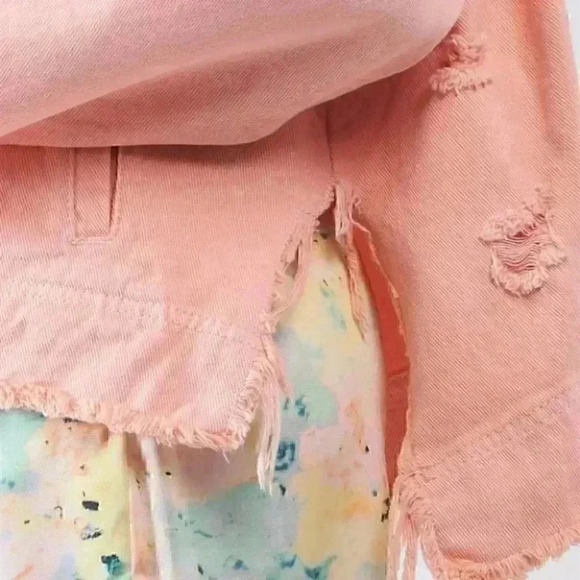 STARBURST DISTRESSED DENIM JACKET - Picture 6 of 6